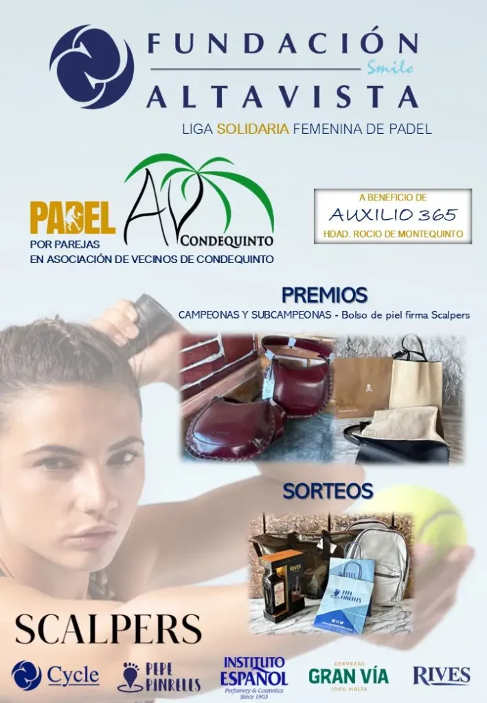Cartel Liga solidaria femenina de pádel en Condequinto